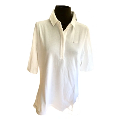 Pre-owned Lacoste Polo Shirt In White
