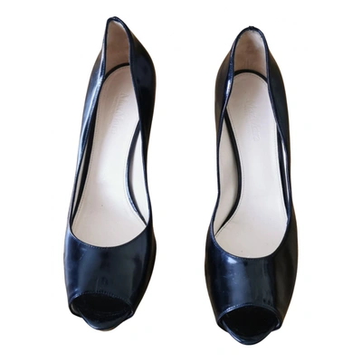 Pre-owned Max Mara Patent Leather Heels In Black