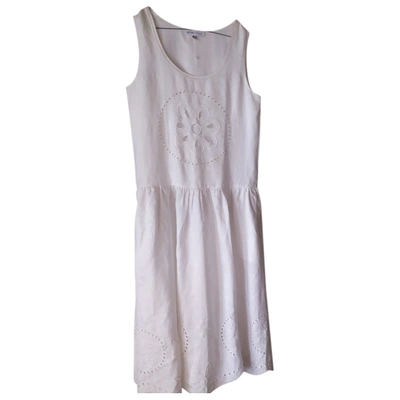 Pre-owned See By Chloé Linen Mid-length Dress In White