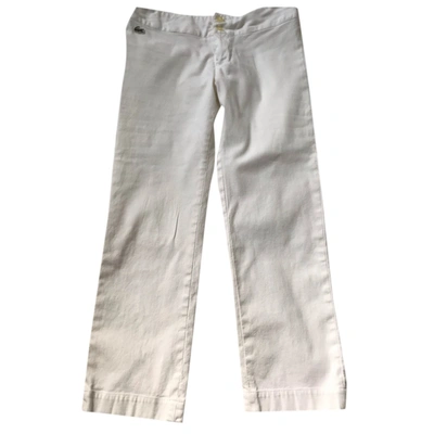 Pre-owned Lacoste Trousers In White