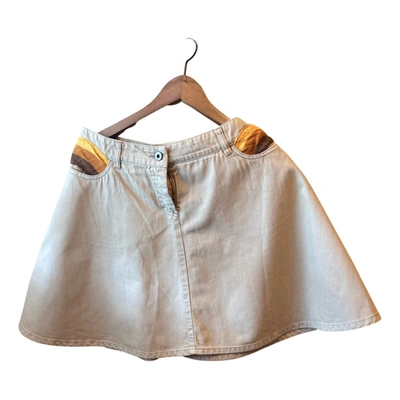 Pre-owned Miu Miu Skirt In Beige