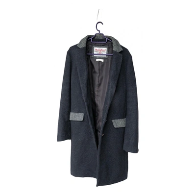 Pre-owned Harris Tweed Wool Trench Coat In Grey