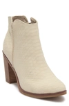 Mia Barby Block Heel Bootie In Ivory
