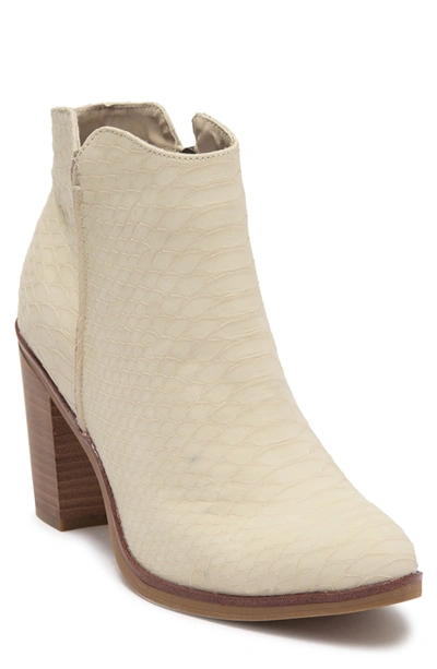 Mia Barby Block Heel Bootie In Ivory