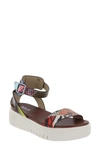 Mia Lunna Platform Ankle Strap Sandal In Multi