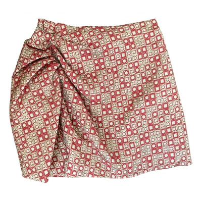 Pre-owned Miu Miu Mini Skirt In Red
