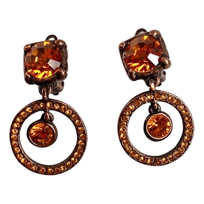 Pre-owned Saint Laurent Earrings In Orange