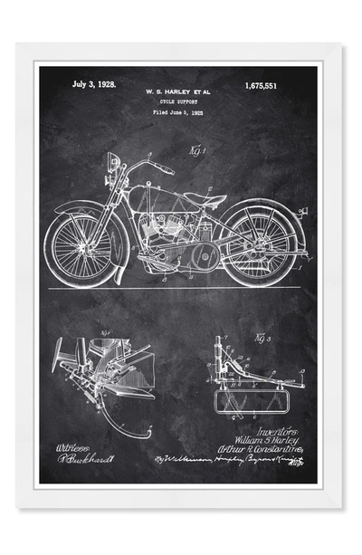 Wynwood Studio Harley 1928 Cycle Support Wall Art In Black
