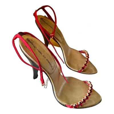 Pre-owned Giancarlo Paoli Sandals In Red