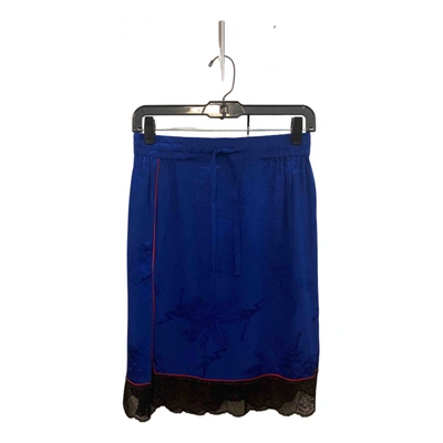 Pre-owned Zadig & Voltaire Silk Mid-length Skirt In Blue