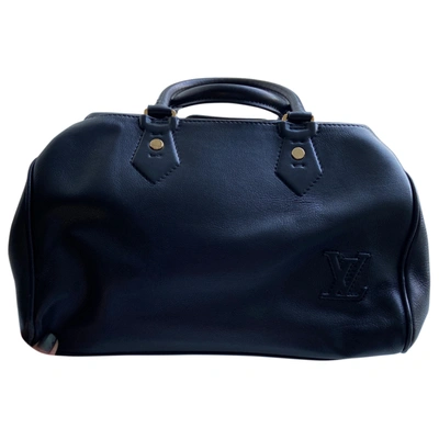 Pre-owned Louis Vuitton Leather Bowling Bag In Black