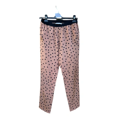Pre-owned Jucca Silk Trousers In Pink