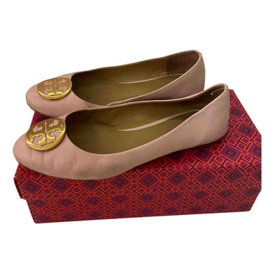 Pre-owned Tory Burch Leather Ballet Flats In Pink