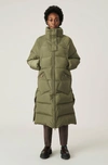 Ganni Padded Recycled-polyester And Recycled-polyamide-blend Coat In Kalamata