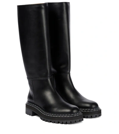Proenza Schouler Leather Knee-high Boots In Black