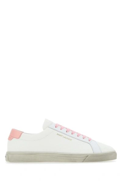 Saint Laurent White Leather Andy Sneakers Nd  Donna 40