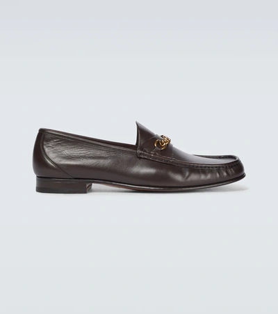 Tom Ford Leather York Chain Loafers In Brown