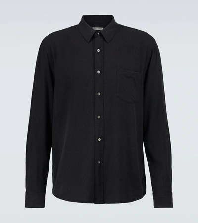 Our Legacy Long-sleeved Silk Shirt In Black
