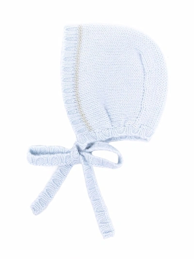 La Stupenderia Knit Baby Bonnet In Blue