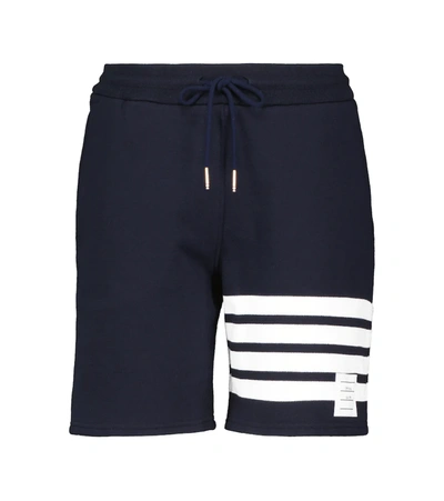 Thom Browne 4-bar Shorts In Blue