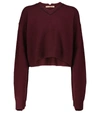 ACNE STUDIOS CASHMERE AND WOOL CROPPED SWEATER,P00580715