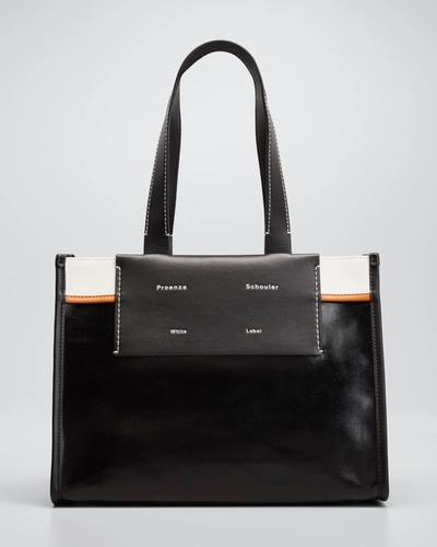 Proenza Schouler White Label Xl Morris Coated Tote Bag In Black