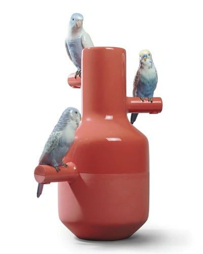 Lladrò Parrot Parade Vase