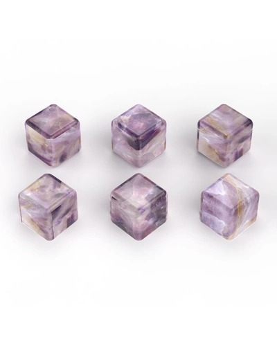 Anna New York Vida Amethyst 6-piece Whiskey Cube Set