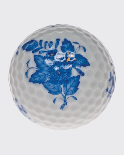 Herend Chinese Bouquet Blue Golf Ball