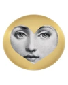 Fornasetti Tema E Variazioni N. 41 Face Inside Of Heart Gold Wall Plate
