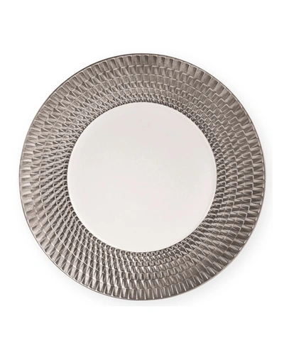 Bernardaud Twist Platinum Dinner Plate - 100% Exclusive In White/platinum