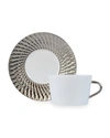Bernardaud Twist Platinum Tea Cup - Exclusive