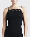 Hanro Moments Lace-trimmed Camisole In Black