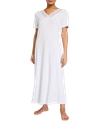 Hanro Moments Short-sleeve Long Nightgown In White