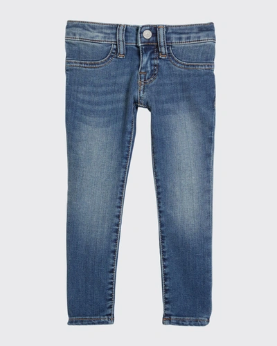 Polo Ralph Lauren Kids' Aubrie Slim-fit Faded Stretch-denim Leggings 7-14 Years In Blue