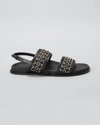 Alaïa Bicolor Chain Sporty Slingback Sandals In Noir