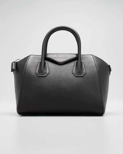 Givenchy Antigona Small Sugar Goatskin Satchel Bag In Black