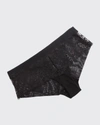Simone Perele Lace Embroidered Briefs In Gray