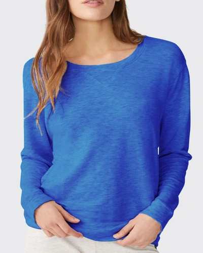 Monrow Supersoft Crewneck Sweatshirt In Blue ModeSens