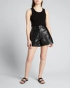 Agolde Poppy Ribbed Stretch Organic Cotton And Tencel-blend Jersey Tank In Black