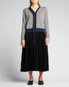 Maison Margiela D&eacute;cortiqu&eacute; Colorblock Wool-blend Cardigan In Grey Combo