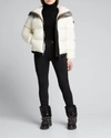 Moncler Bufonie Hooded Quilted Shell Down Jacket In Natural
