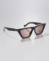 Tol Eyewear Trapezium Grande Acetate Cat-eye Sunglasses In 125 Almond