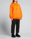 Balenciaga Orange Political Campaign Medium Fit Hoodie In Orange Mul