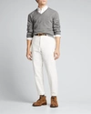 Brunello Cucinelli V-neck Wool-cashmere Jumper In Cg217 Med Grey