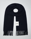 MONCLER MEN'S FRINGE WOOL SCARF,PROD165890278