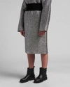 Moncler Genius 2 Moncler 1952 Lurex Wool-blend Midi Skirt In Charcoal