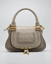 Chloé Medium Marcie Calfskin Leather Satchel In Cashmere Grey