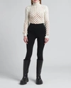 Valentino Mesh Turtleneck Top In Ivory