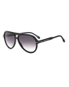 Isabel Marant Acetate Aviator Sunglasses In Black
